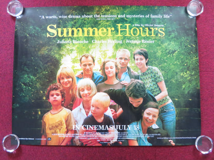 SUMMER HOURS UK QUAD (30"x 40") ROLLED POSTER JULIETTE BINOCHE C. BERLING 2008