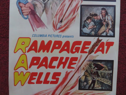 RAMPAGE AT APACHE WELLS US INSERT (14"x 36") POSTER STEWART GRANGER 1966