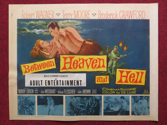 BETWEEN HEAVEN AND HELL US HALF SHEET (22"x 28") POSTER ROBERT WAGNER 1961