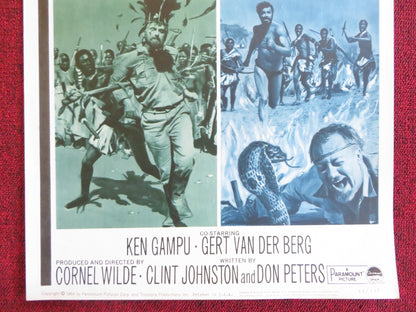 THE NAKED PREY US INSERT (14"x 36") POSTER CORNEL WILDE KEN GAMPU 1965