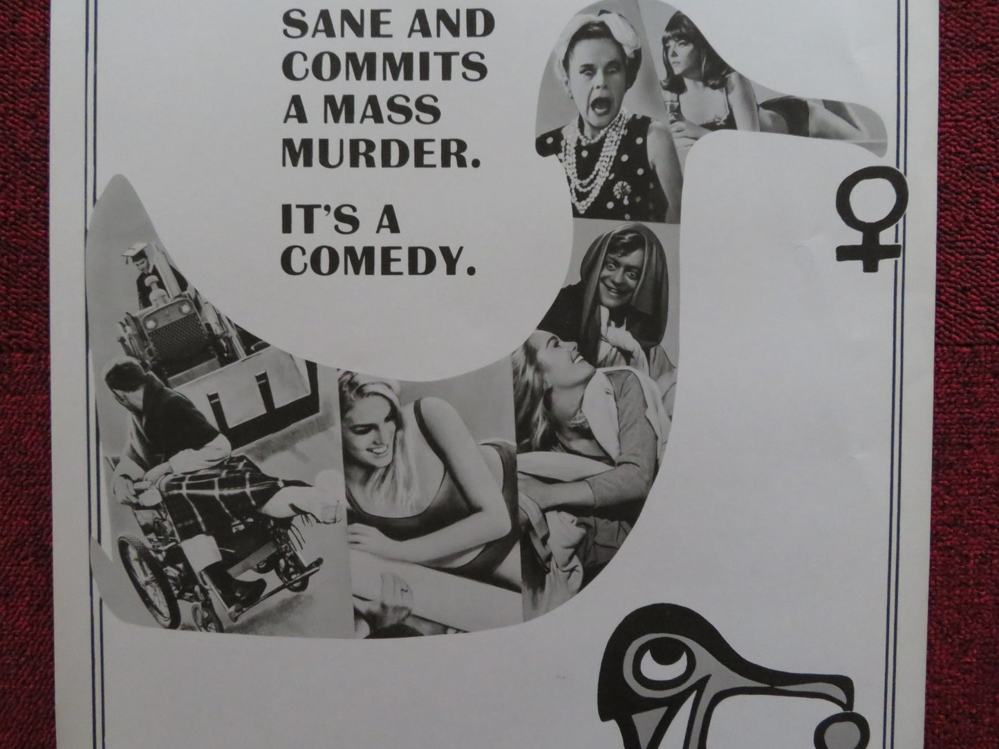 LORD LOVE A DUCK US INSERT (14"x 36") POSTER RODDY MCDOWALL TUESDAY WELD 1966