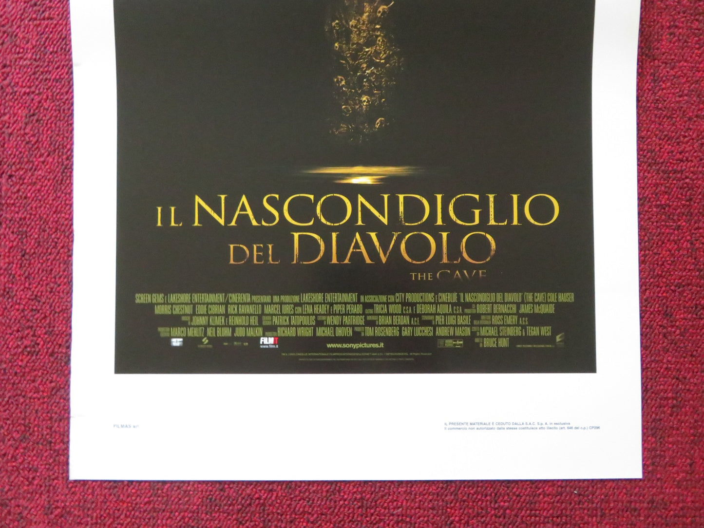 THE CAVE ITALIAN LOCANDINA POSTER COLE HAUSER EDDIE CIBRIAN 2005