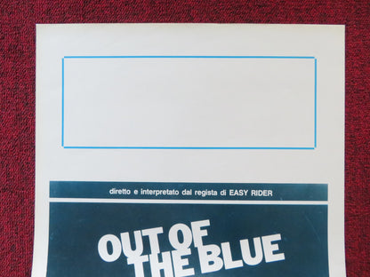 OUT OF THE BLUE ITALIAN LOCANDINA POSTER LINDA MANZ DENNIS HOPPER 1980