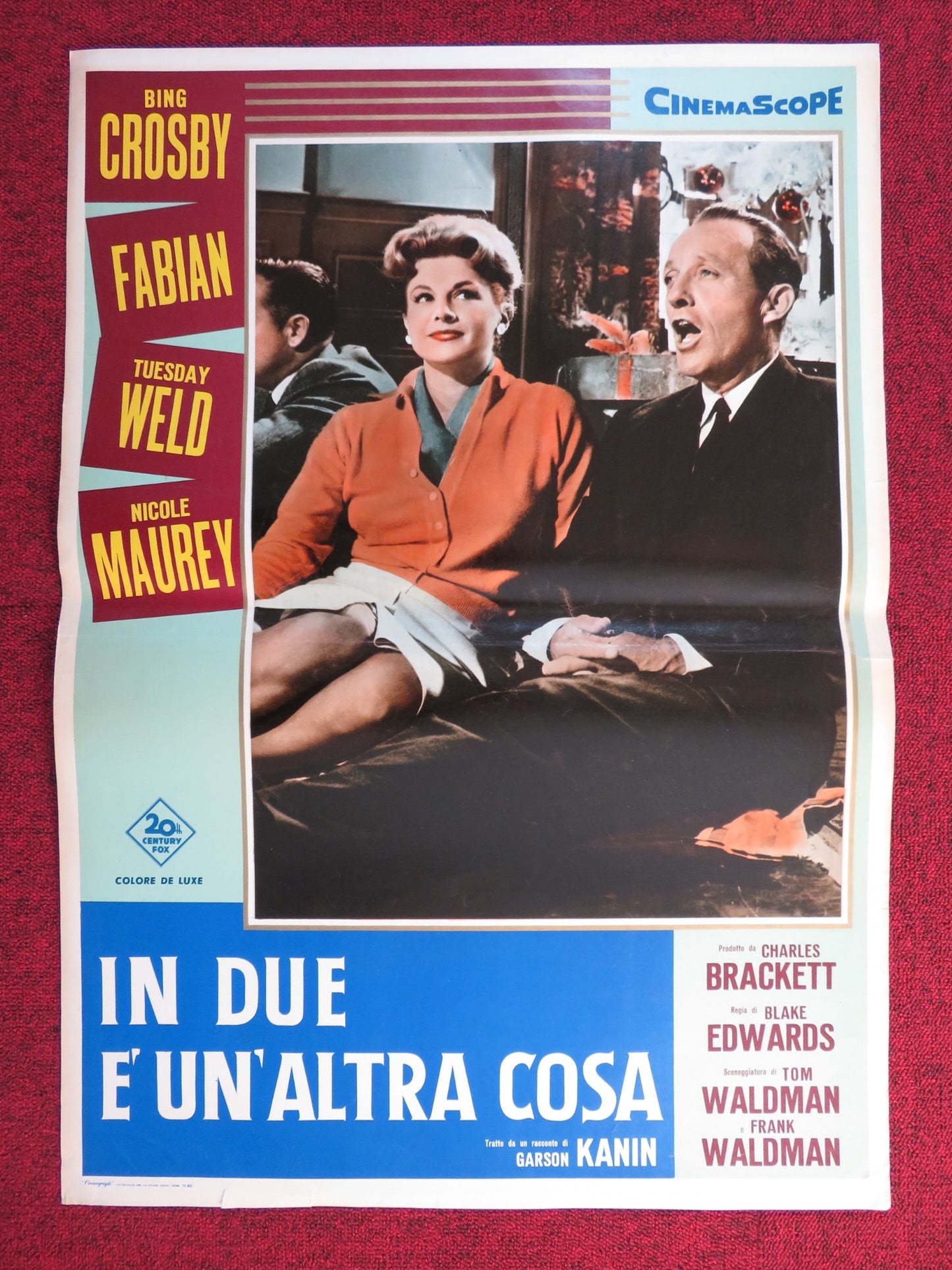 HIGH TIME- B ITALIAN FOTOBUSTA POSTER BING CROSBY FABIAN 1960