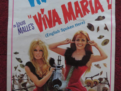 VIVA MARIA! US INSERT (14"x 36") POSTER BRIDGET BARDOT JEANNE MOREAU 1965