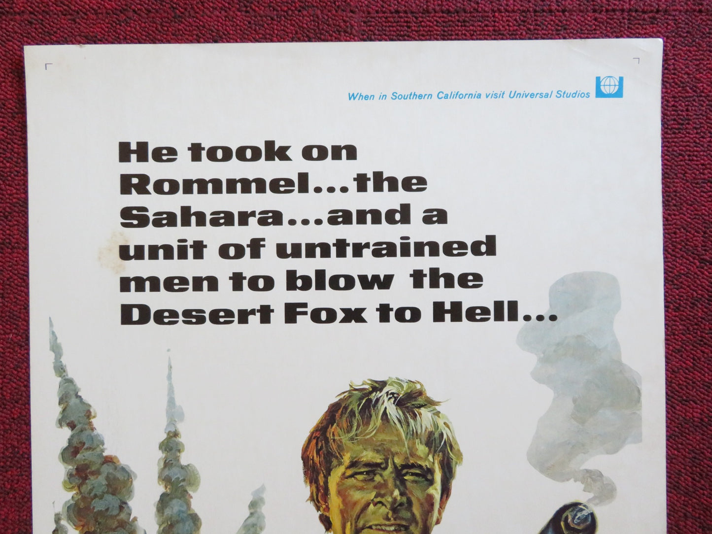 RAID ON ROMMEL US INSERT (14"x 36") POSTER RICHARD BURTON JOHN COLICOS 1971