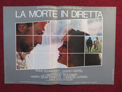 DEATH WATCH ITALIAN FOTOBUSTA POSTER ROMY SCHNEIDER HARVEY KEITEL 1980