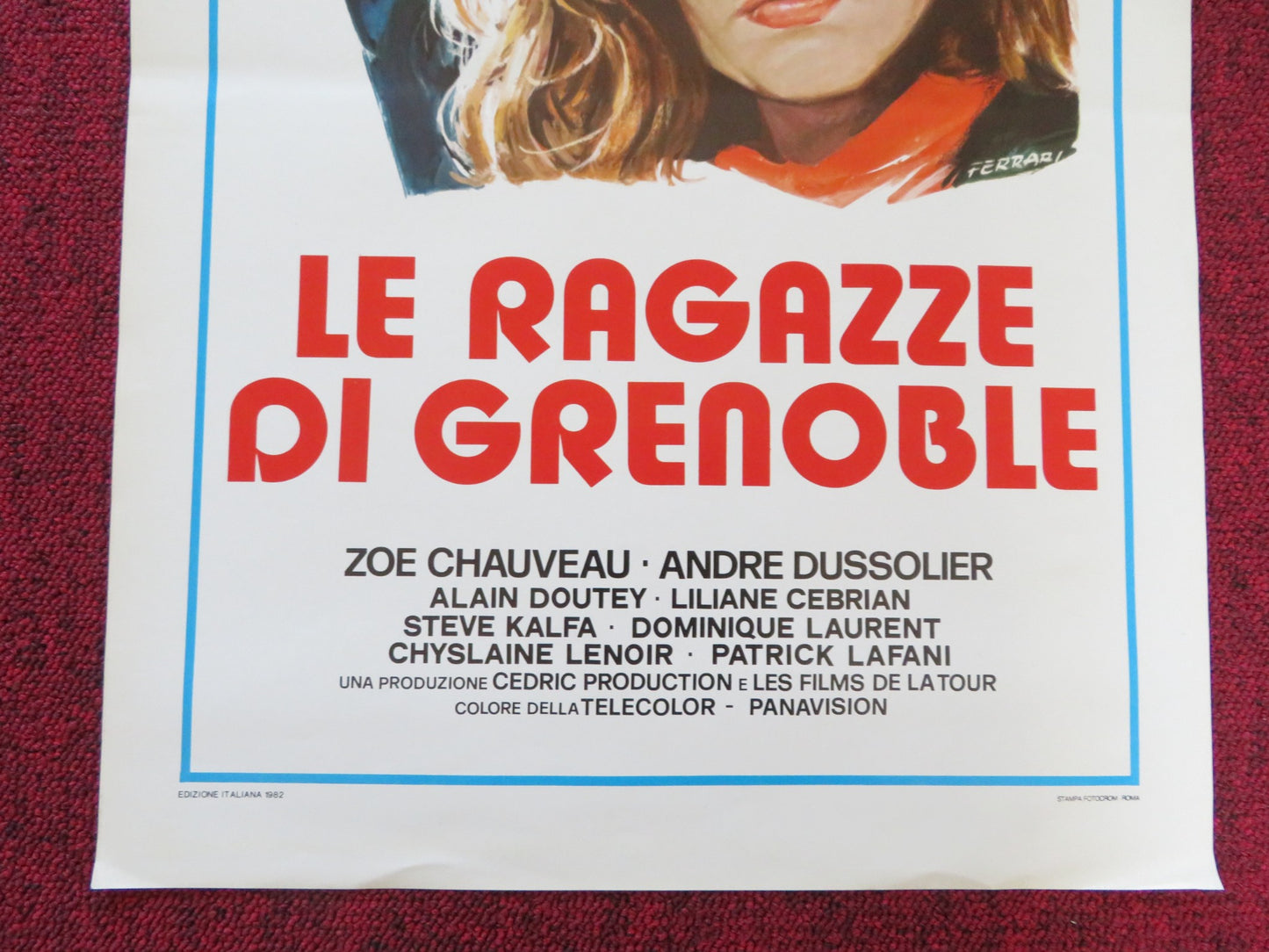 LES FILLES DE GRENOBLE ITALIAN LOCANDINA POSTER ZOE CHAUVEAU DUSSOLIER 1981