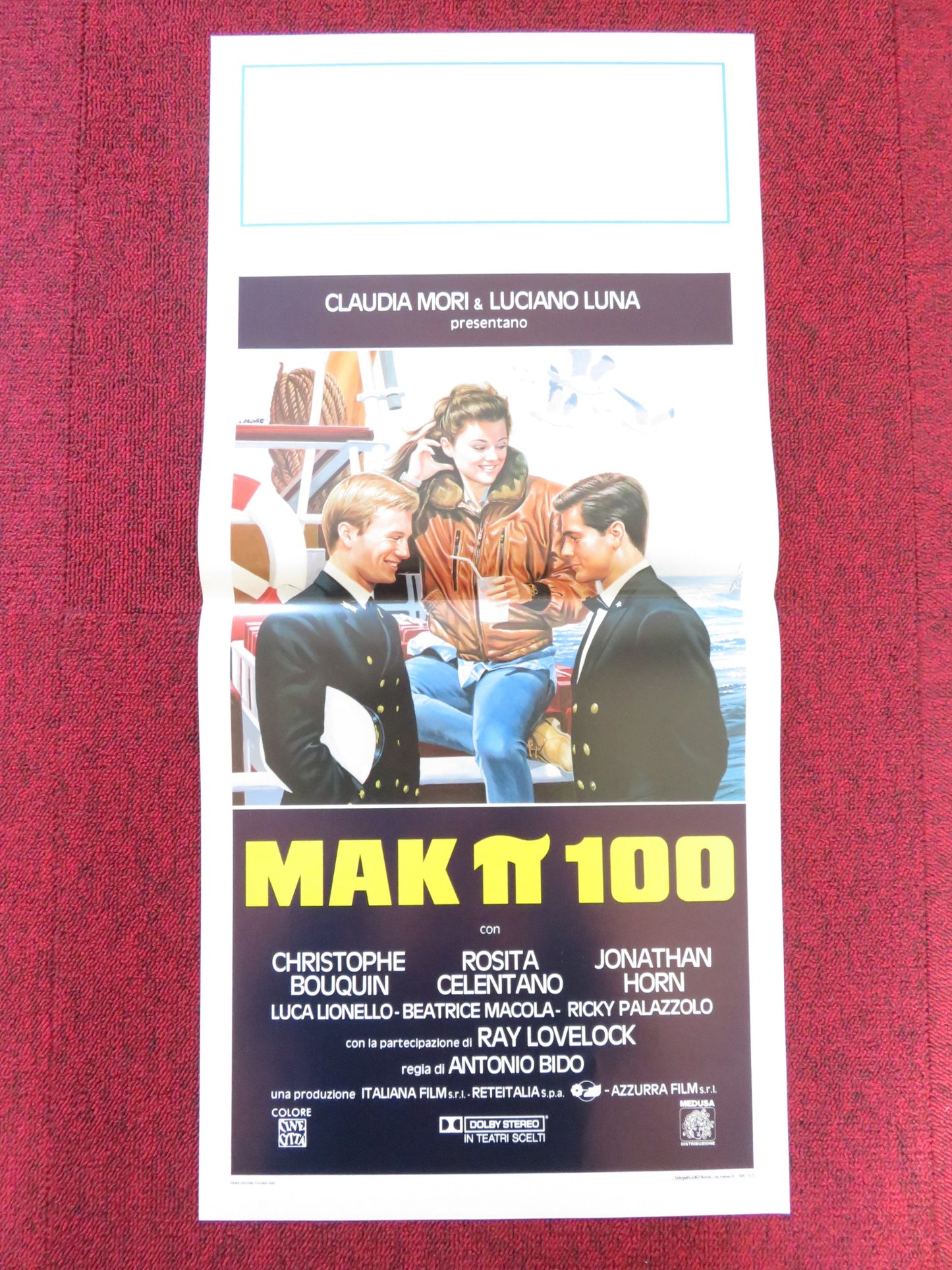 MAK P 100 ITALIAN LOCANDINA POSTER CHRISTOPHE BOUQUIN ROSITA CELENTANO 1988