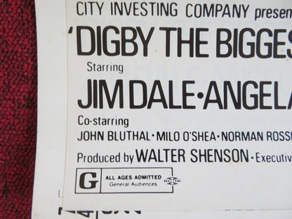 DIGBY: THE BIGGEST DOG IN THE WORLD US INSERT (14"x 36") POSTER JIM DALE 1974