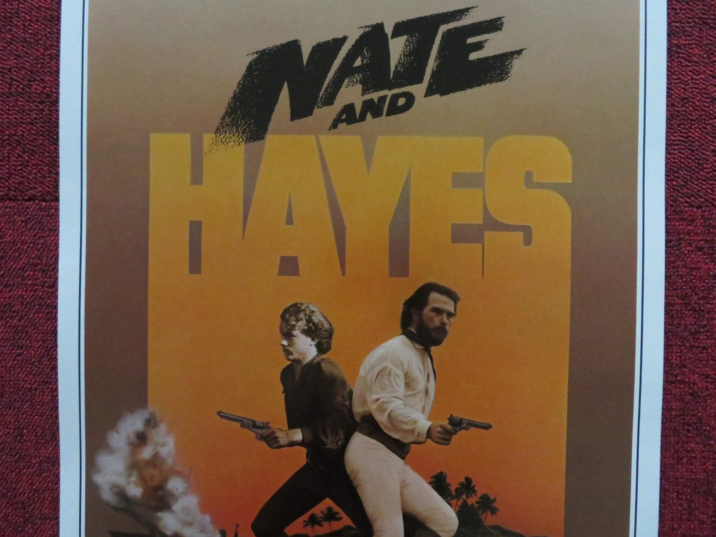 NATE AND HAYES US INSERT (14"x 36") POSTER TOMMY LEE JONES MICHAEL O'KEEFE 1983