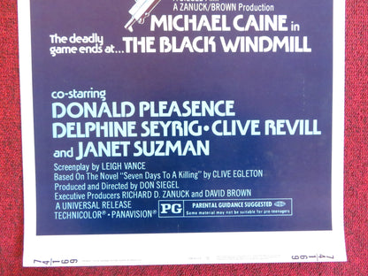 THE BLACK WINDMLL US INSERT (14"x 36") POSTER MICHAEL CAINE D. PLEASENCE 1974