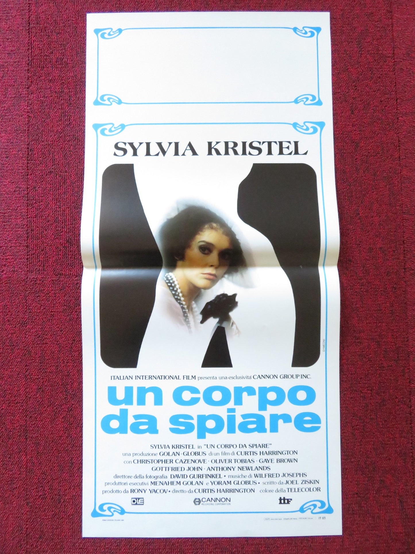 UN CORPO DA SPIARE ITALIAN LOCANDINA POSTER CANNON SYLVIA KRISTEL 1985