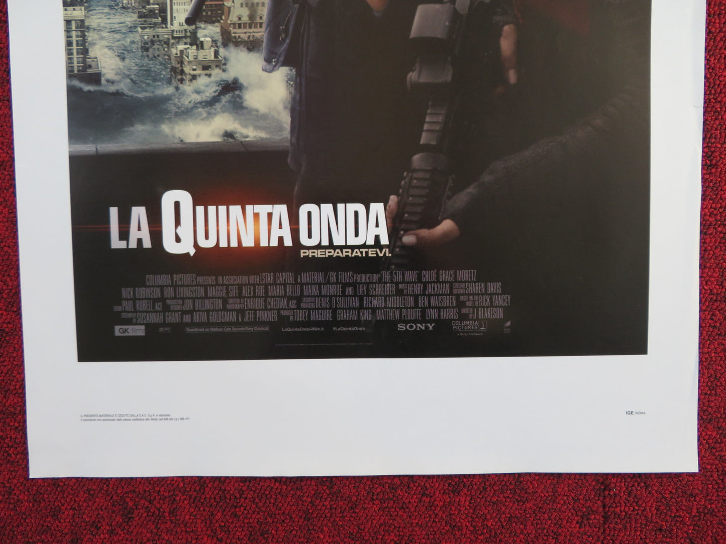 THE 5TH WAVE ITALIAN LOCANDINA POSTER CHLOE GRACE MORETZ NICK ROBINSON 2016