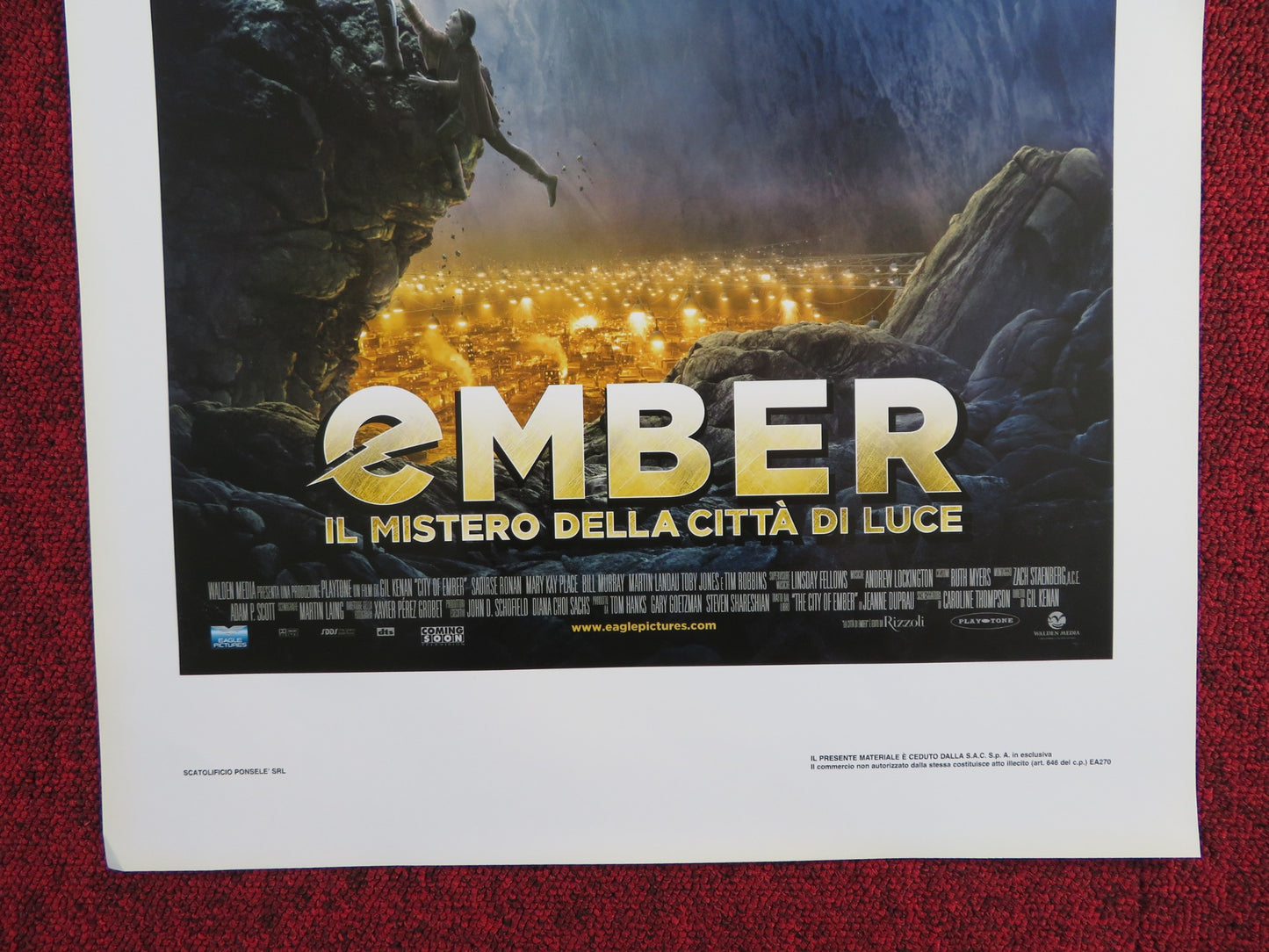 CITY OF EMBER ITALIAN LOCANDINA POSTER SAOIRSE RONAN HARRY TREADAWAY 2008