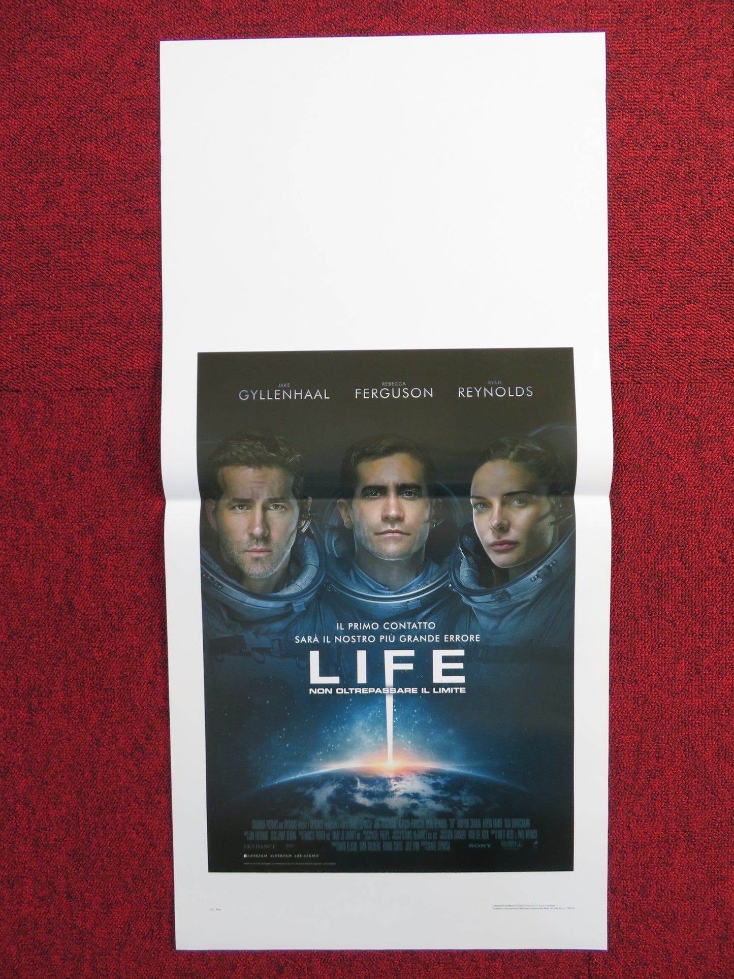 LIFE ITALIAN LOCANDINA POSTER JAKE GYLLENHAAL REBECCA FERGUSON 2017