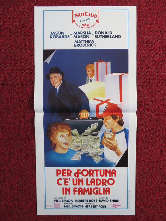 MAX DUGAN RETURNS ITALIAN LOCANDINA POSTER JASON ROBARDS MATTHEW BRODERICK 1985