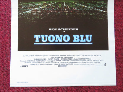 BLUE THUNDER ITALIAN LOCANDINA POSTER ROY SCHEIDER WARREN OATES 1983