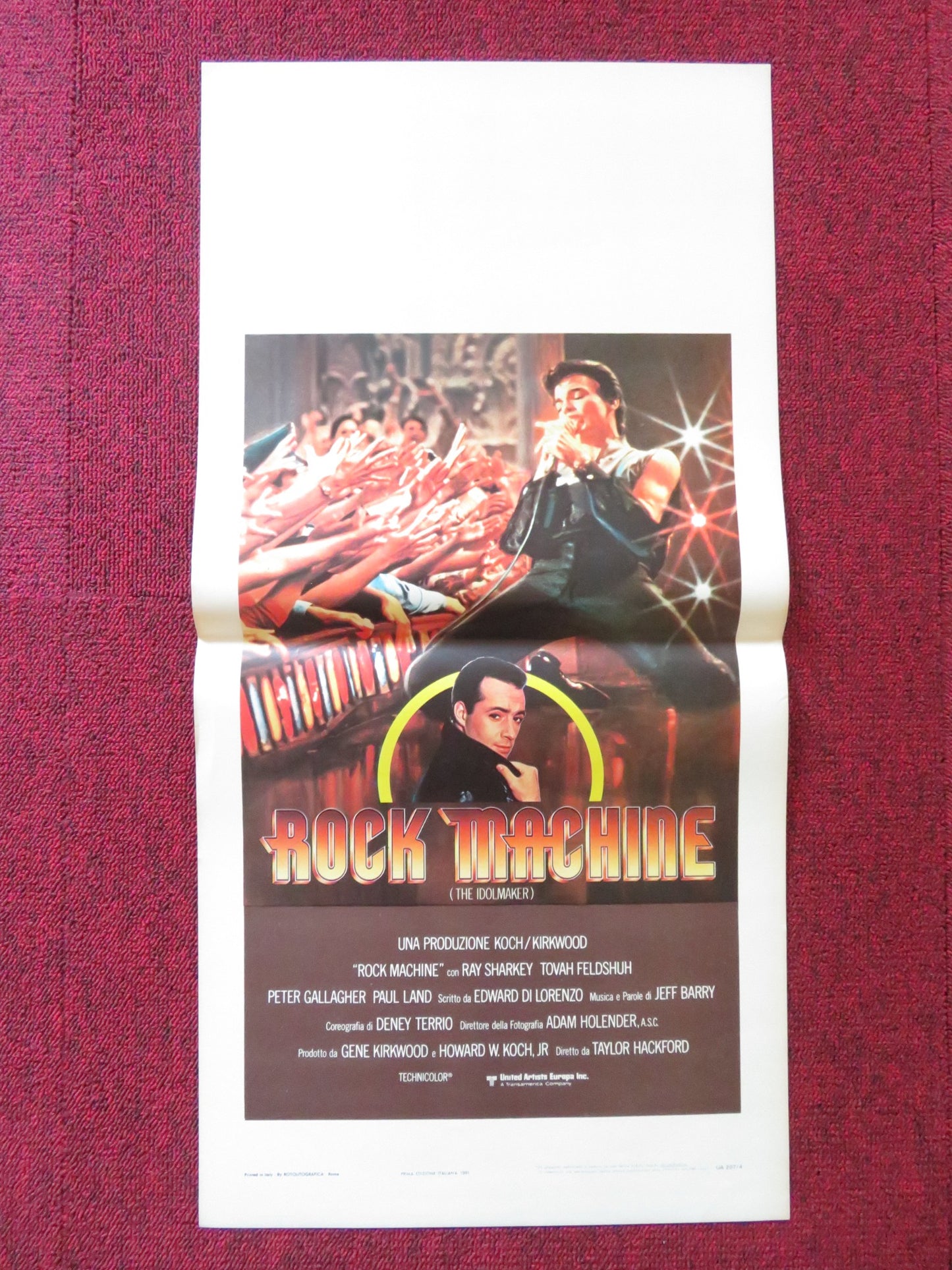 ROCK MACHINE ITALIAN LOCANDINA POSTER RAY SHARKEY TOVAH FELDSHUH 1980