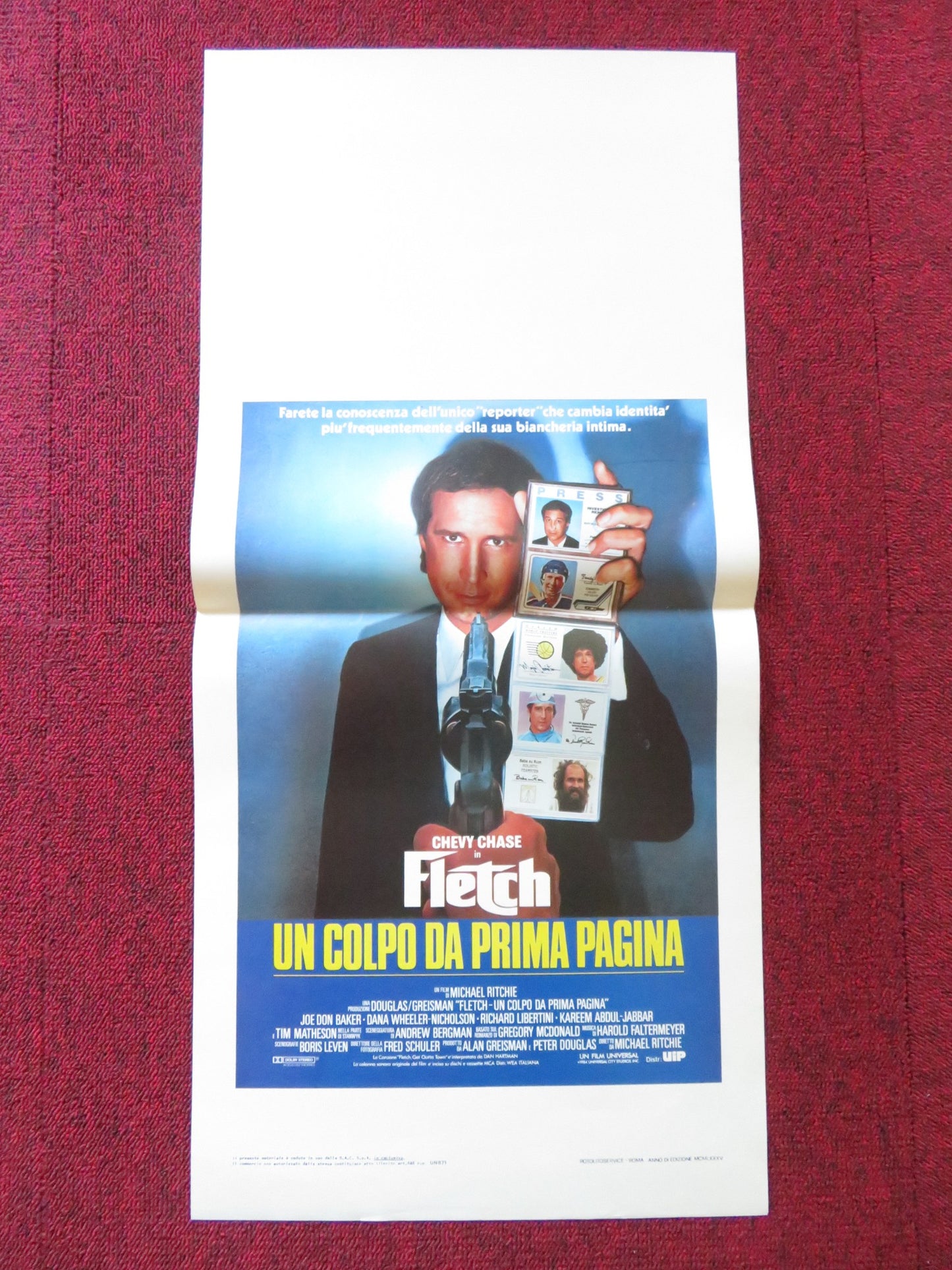 FLETCH ITALIAN LOCANDINA POSTER CHEVY CHASE JOE DON BAKER 1985