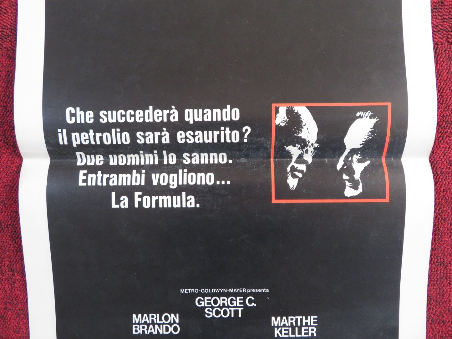 THE FORMULA ITALIAN LOCANDINA POSTER GEORGE C. SCOTT MARLON BRANDO 1981