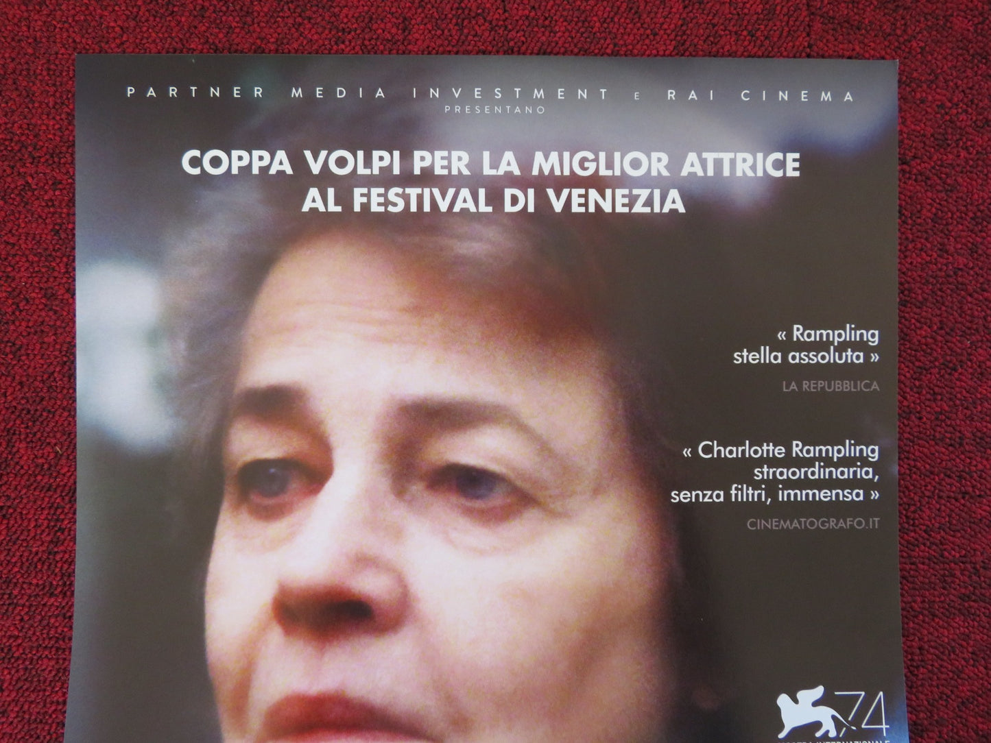 HANNAH ITALIAN LOCANDINA POSTER CHARLOTTE RAMPLING ANDREW WILMS 2017