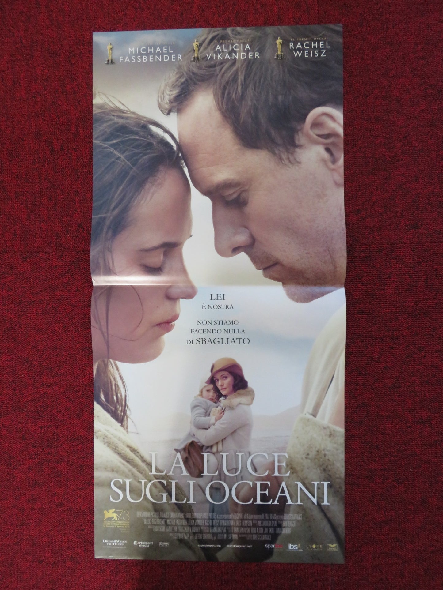 THE LIGHT BETWEEN OCEANS ITALIAN LOCANDINA POSTER MICHAEL FASSBENDER 2016