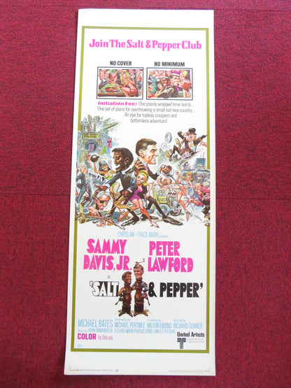 SALT AND PEPPER US INSERT (14"x 36") POSTER SAMMY DAVIS JR PETER LAWFORD 1968