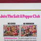 SALT AND PEPPER US INSERT (14"x 36") POSTER SAMMY DAVIS JR PETER LAWFORD 1968