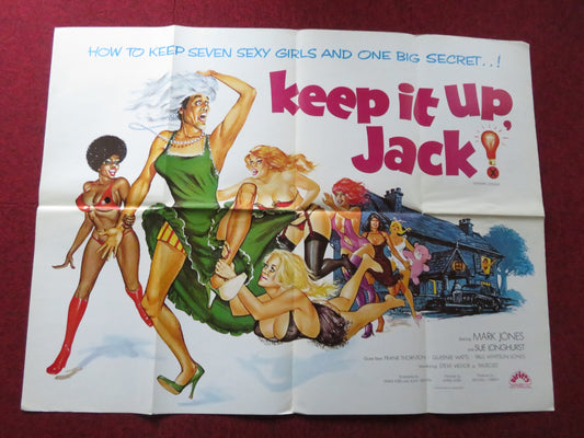 KEEP IT UP, JACK UK QUAD POSTER FOLDED MARK JONES SUE LONGHURST 1974