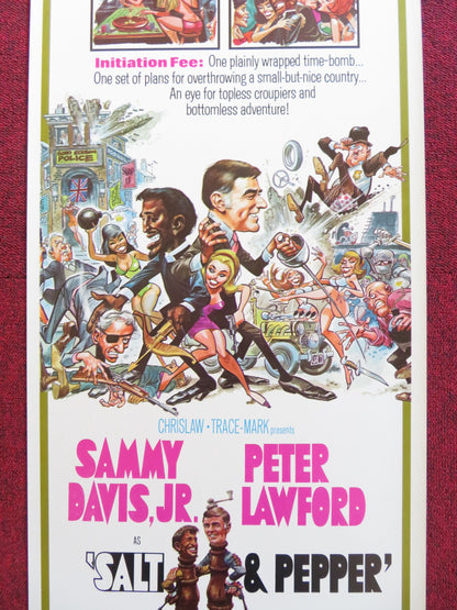 SALT AND PEPPER US INSERT (14"x 36") POSTER SAMMY DAVIS JR PETER LAWFORD 1968