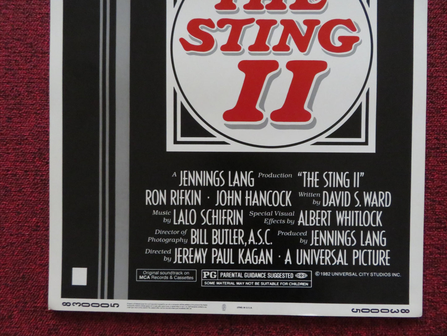 THE STING II US INSERT (14"x 36") POSTER OLIVER REED MAC DAVIS 1983