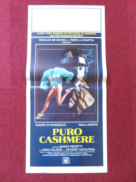 PURO CASHMERE ITALIAN LOCANDINA POSTER MAURO DI FRANCESCO PAOLA ONOFRI 1986