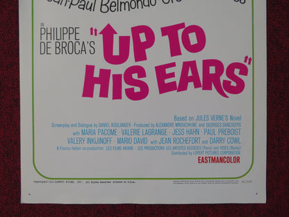 UP TO HIS EARS US INSERT (14"x 36") POSTER JEAN-PAUL BELMONDO U. ANDRESS 1965