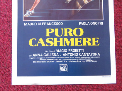 PURO CASHMERE ITALIAN LOCANDINA POSTER MAURO DI FRANCESCO PAOLA ONOFRI 1986