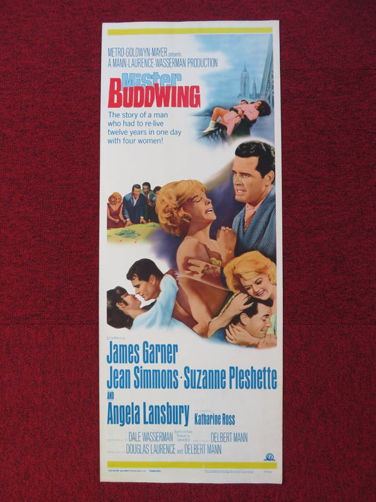 MISTER BUDDWING US INSERT (14"x 36") POSTER JAMES GARNER JEAN SIMMONS 1966