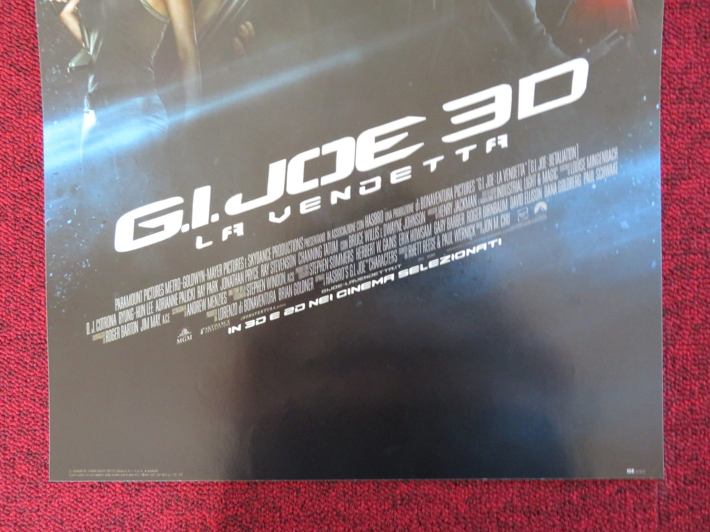 G.I. JOE: RETALIATION ITALIAN LOCANDINA POSTER DWAYNE JOHNSON J. PRYCE 2013