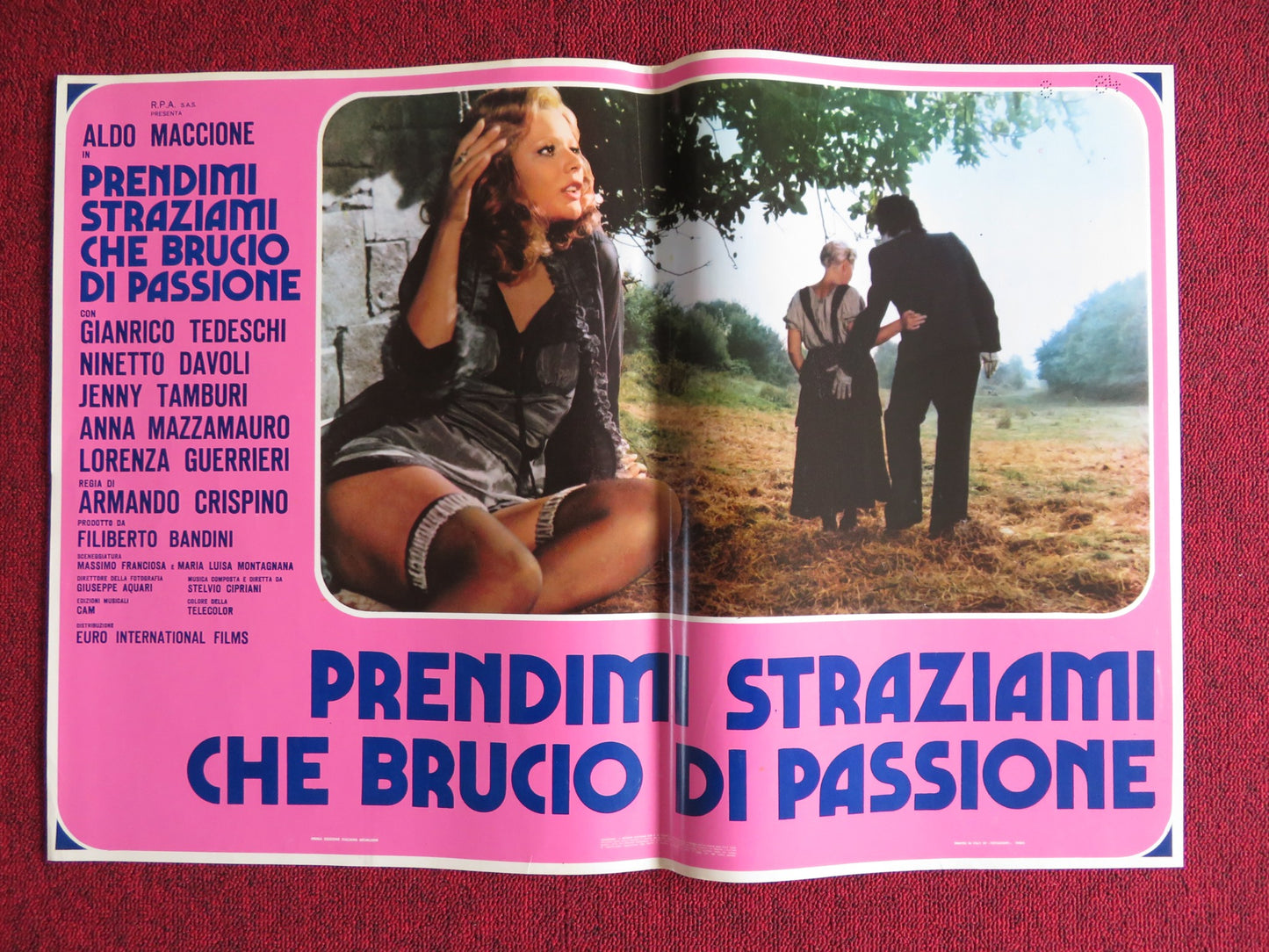 PRENDIMI STRAZIAMI CHE BRUCIO DI PASSIONE - B ITALIAN FOTOBUSTA POSTER 1975