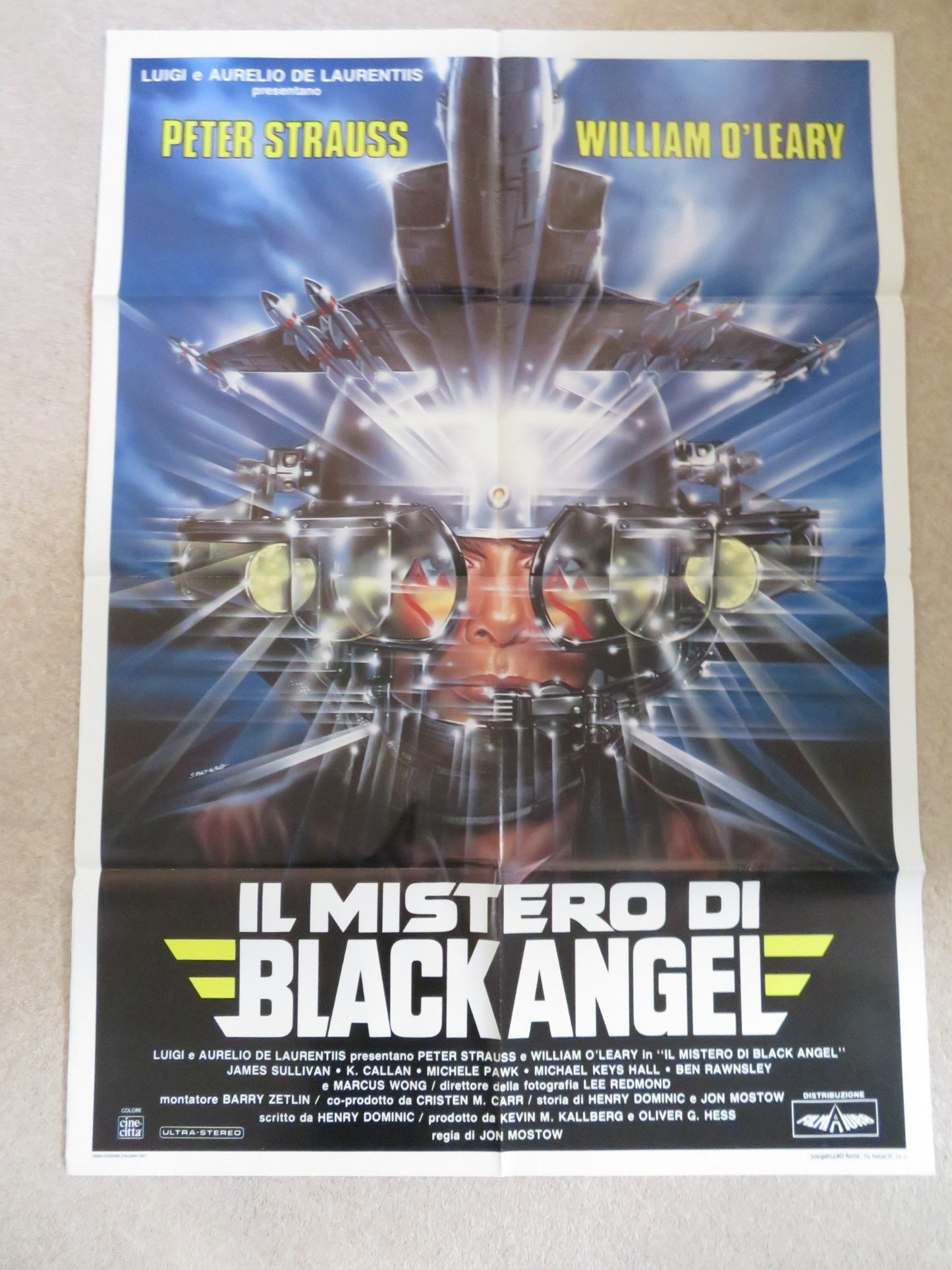 FLIGHT OF BLACK ANGEL ITALIAN 2 FOGLIO POSTER PETER STRAUSS WILLIAM O'LEARY 1991