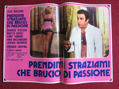 PRENDIMI STRAZIAMI CHE BRUCIO DI PASSIONE - C ITALIAN FOTOBUSTA POSTER 1975